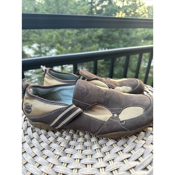 Timberland Womens Slip On Shoes. Size 10 M Brown mesh breathable Elastic 73382 - Picture 1 of 16